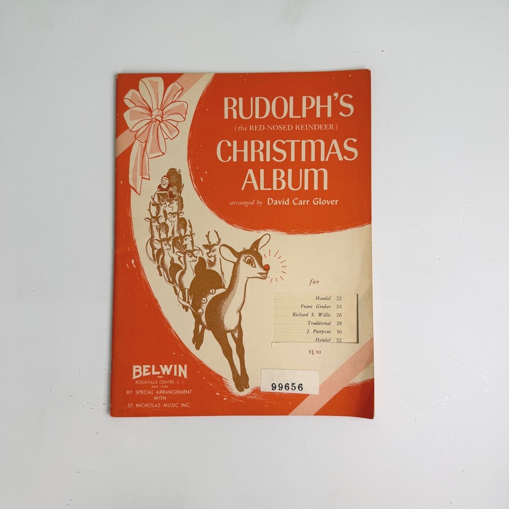 Belwin Inc.‎ Vintage 1962 Rudolph's Christmas Album Sheet Music David Glover